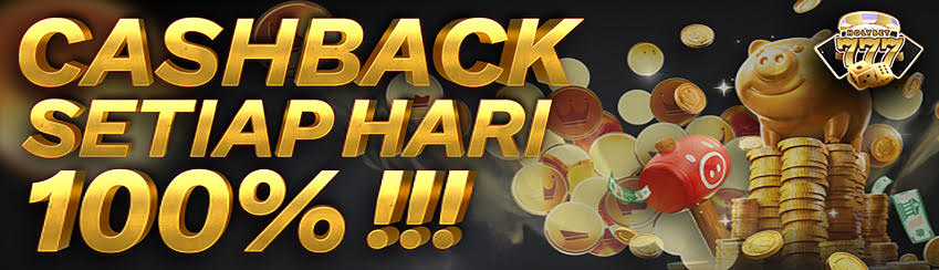CASHBACK 100% SETIAP HARI